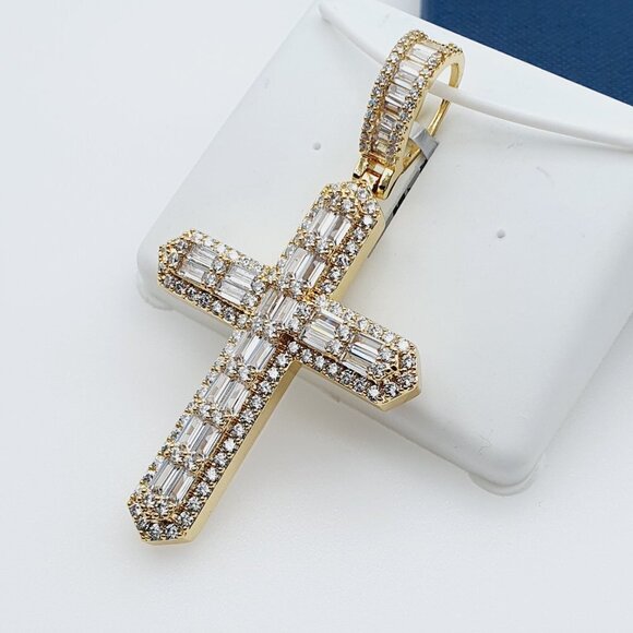"14K Gold Plated Cubic Zircon Pendant, EVBRS609 - Picture 5 of 11